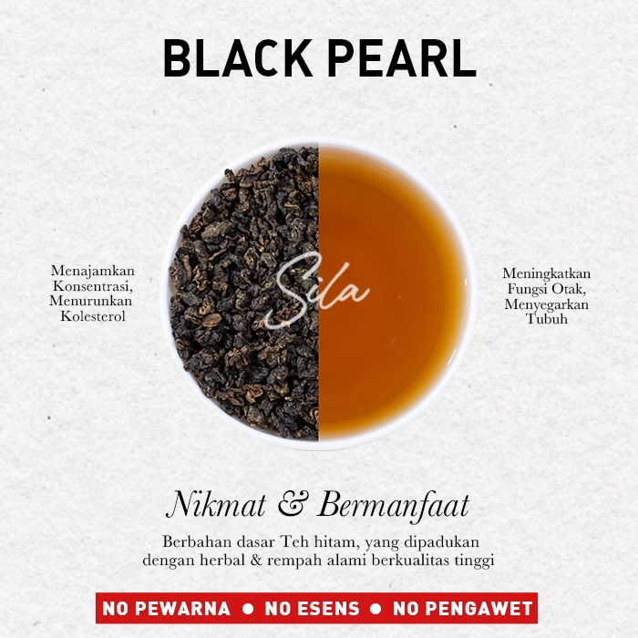 

Cafe Pack - Specialty Tea - Black Pearl - Dose Tea Bag- Eco Fancy Tea Bag- Teh Premium - Black Tea