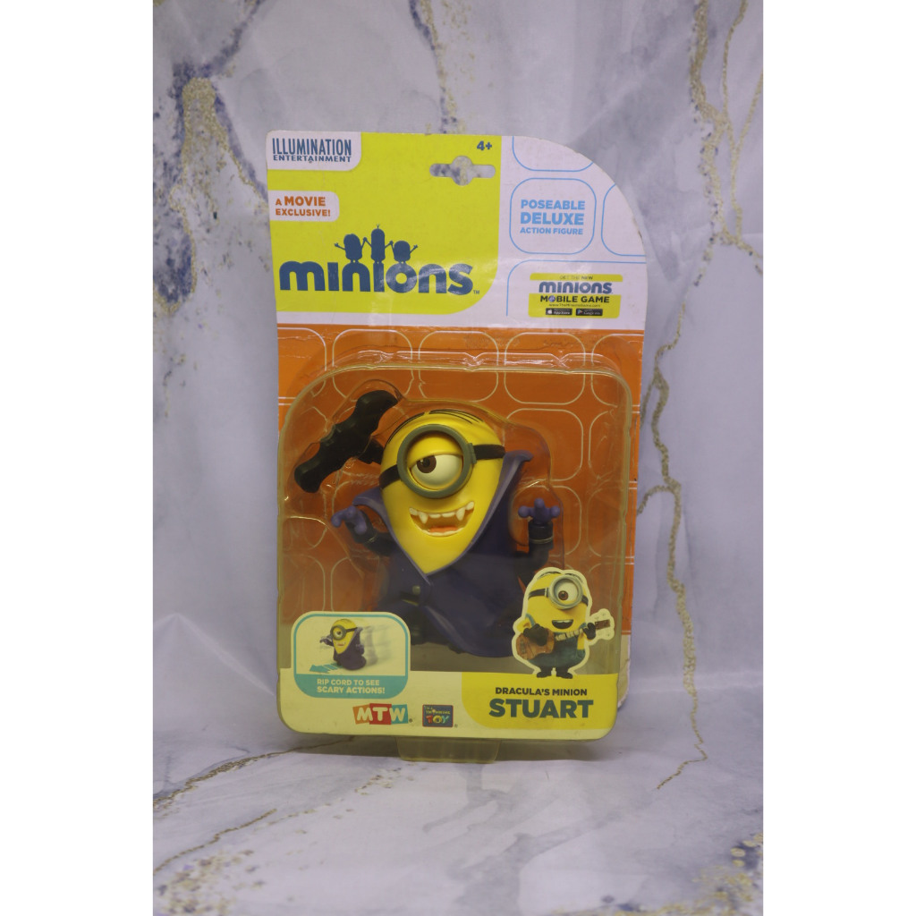 poseable deluxe action figure minion dracula stuart thinkway