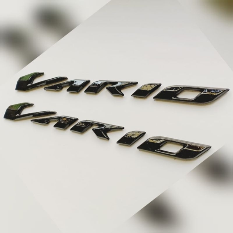 Emblem Timbul Vario 3D Hitam Bukan Stiker Timbul Harga sepasang 2pcs