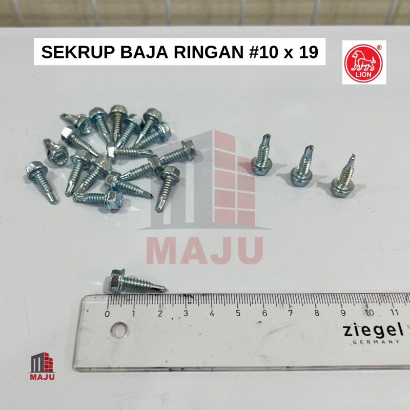 [1 pc] Sekrup Baja Ringan 10X19 mm Sekrup Baut Kanal C