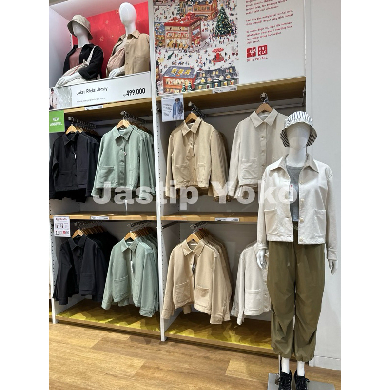 WOMEN Jaket Rileks Jersey UNIQLO