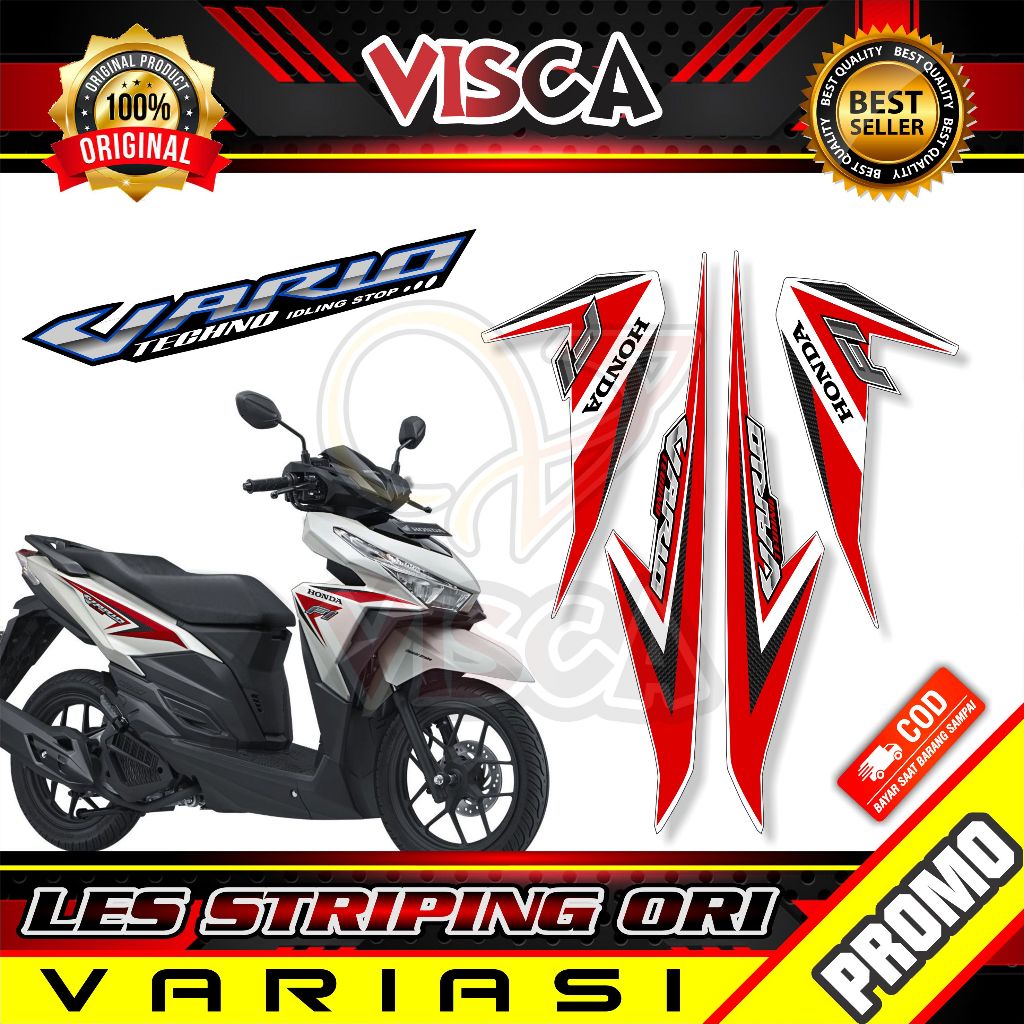 Stiker Motor Vario - Striping Vario TECHNO - Striping Vario 125 LED - Striping Ori Vario 125 2015 - 