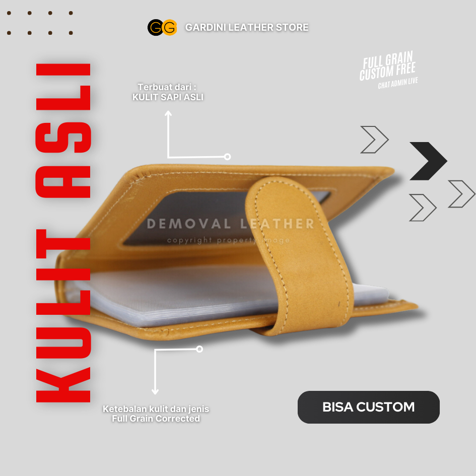 DOMPET KARTU KULIT ASLI WANITA PRIA ORIGINAL 100% GARUT CUSTOM PANJANG DOMPET PRIA KULIT ASLI  ORIGI