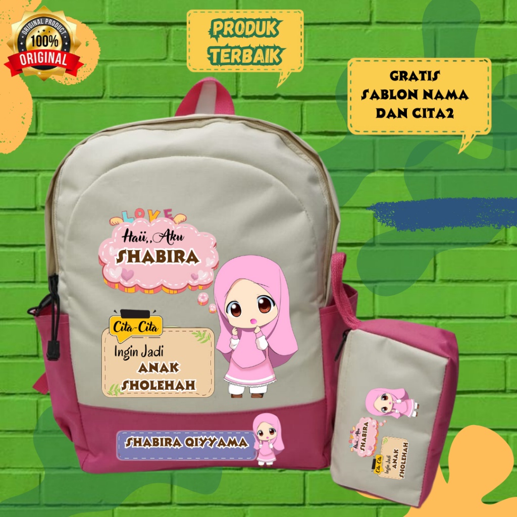 1212 MALL TAS SEKOLAH ANAK TK SD CITACITA ANAK SOLEHAH  TAS BACKPACK SEKOLAH ANAK CITACITA gas