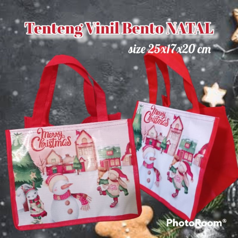 

Tas Natal Sekolah Minggu Tenteng VINIL Bento SPONBUN SANTA