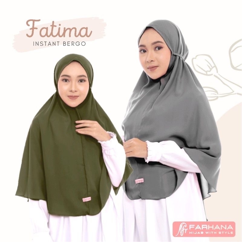 Hijab Khimar instan Fatima Jumbo XL Tali NonPet Premium