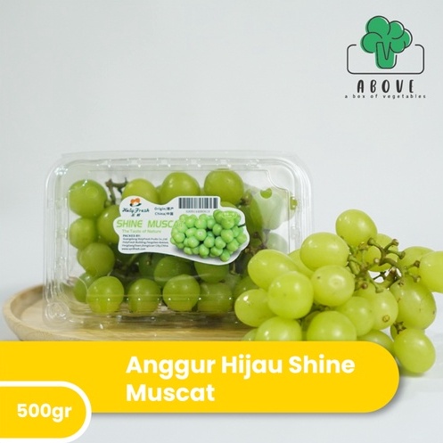 

HOT Product Anggur Hijau Shine Muscat 45gr 5grpack Buah ABOVE murah