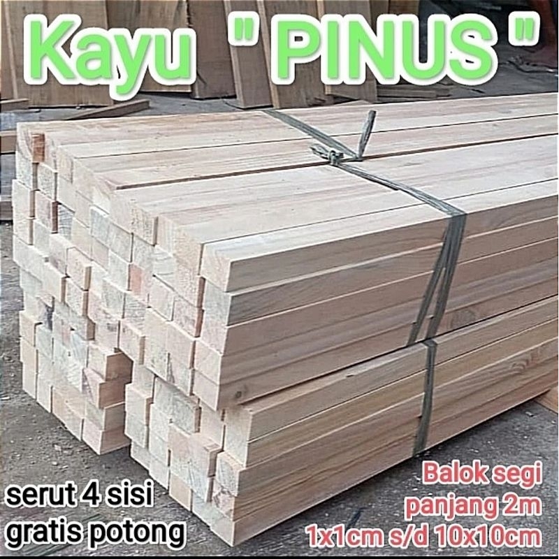Balok kering oven kaso sudah liwat mesin amplas kayu Pinus Baru. bukan Jati Belanda.