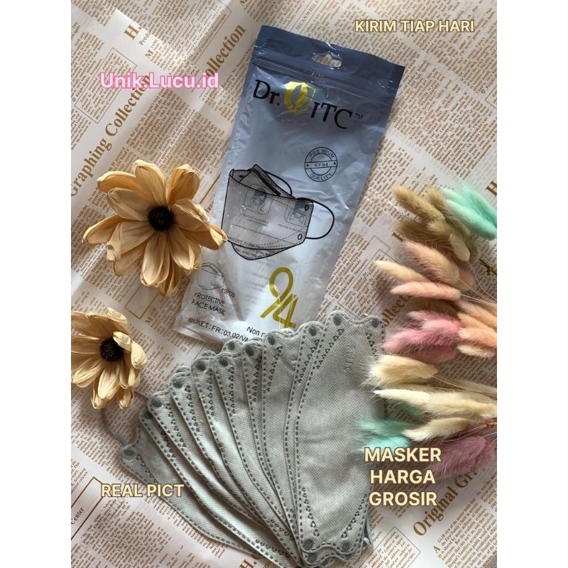 MASKER KF ITC WARNA ABU-ABU ISI 10PCS / MASKER DEWASA / MASKER MURAH HARGA GROSIR