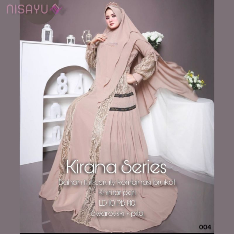 KIRANA SERIES - SET GAMIS BRUKAT - GAMIS PESTA & DAILY