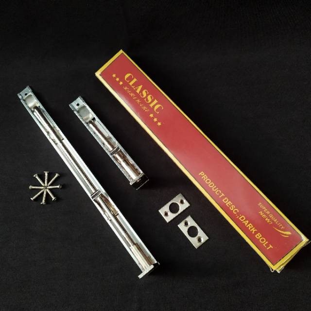 Grendel tanam grendel pintu kuputarung minimalis merek CLASSIC satin putih tahan karat bukan besi