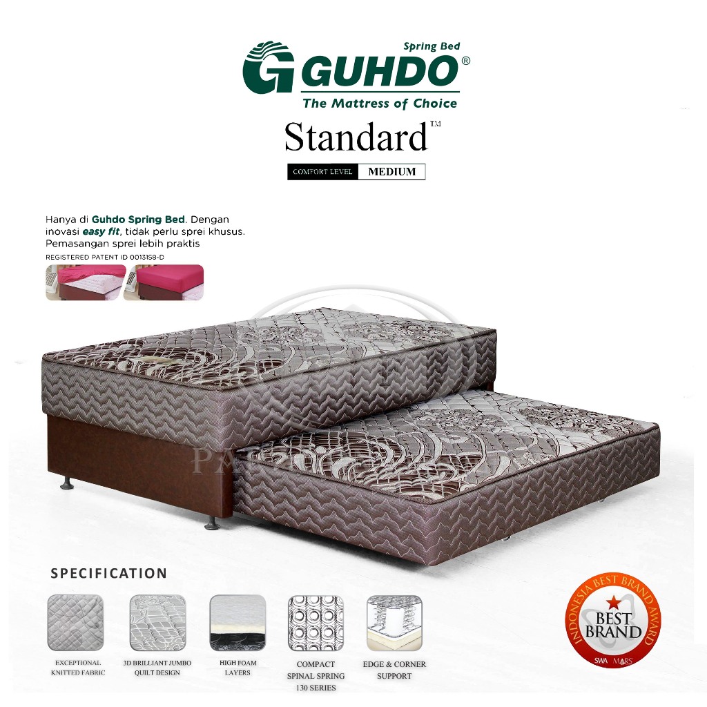 Guhdo Spring bed 2in1 Standard 090x200 TANPA HB - Spring bed