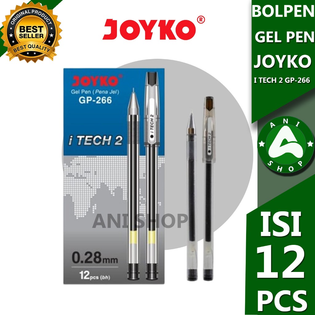 

PULPEN JOYKO GEL PEN ( PENA JEL ) GP - 266 I TECH 2 0.28 mm ANI SHOPP