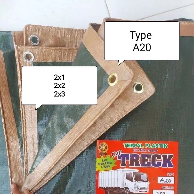 Terpal Lembaran Ukuran 2x3 Meter A20 Army Gold Merk Treck Original Korea