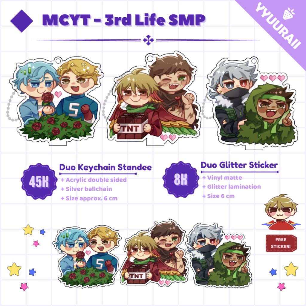 MCYT Traffic Life Series || Duo Keychain Standee and Sticker || yyuuraii