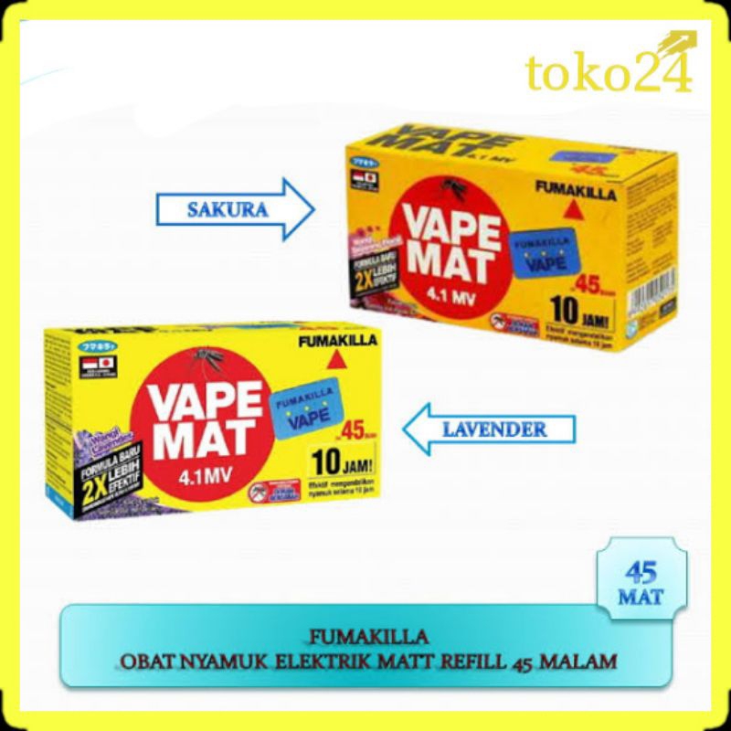 Vape Mat Anti Nyamuk Elektrik Refill 45 Malam