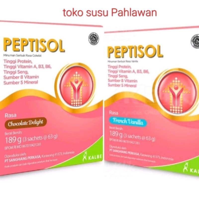 

Peptisol Vanila/Coklat 189gr