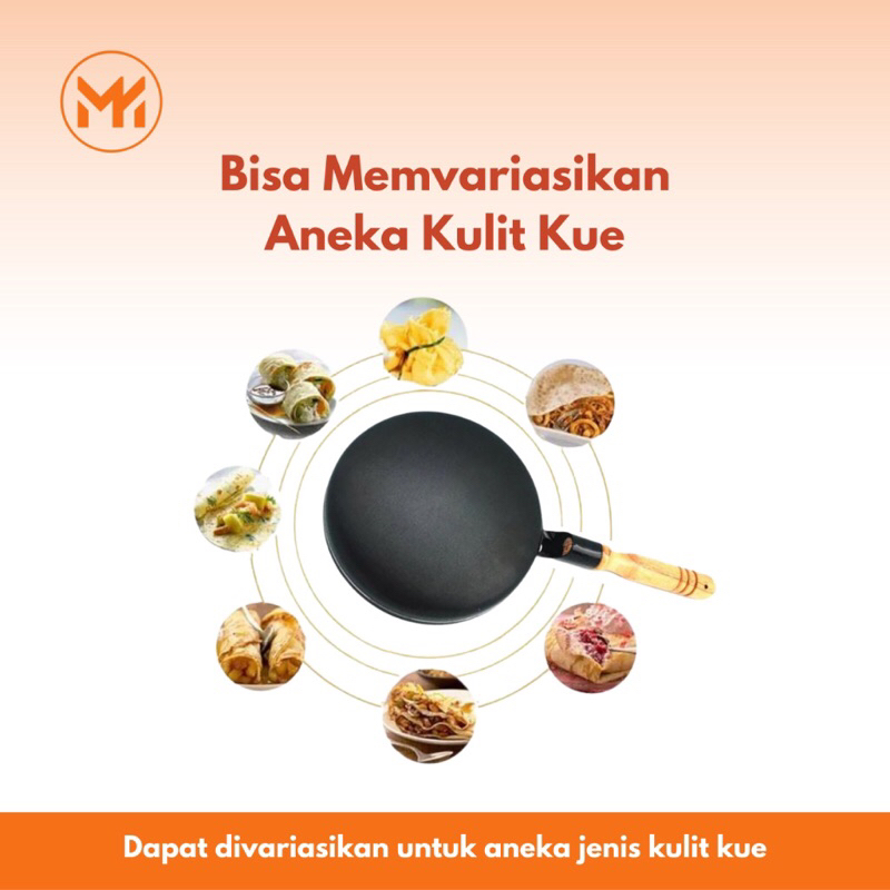 Teflon Kulit Risol Risoles Anti Lengket Papan Lipat Cetakan Kulit Lumpia dan Garpu Pencelup Crepe
