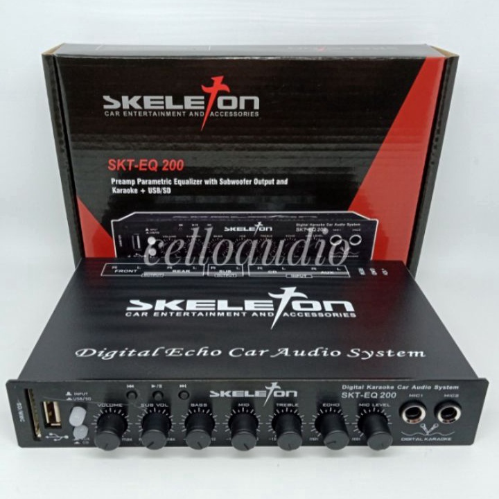 Terjamin Pre Amp Parametrik Skeleton SKTEQ 2 Audio Pre Amp Mobil SKT EQ2