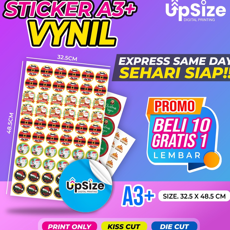 

Dijual Murah CETAK STIKER VYNIL A3 325 X 485 CM TERMURAH TAHAN AIR CETAK STIKER LABEL KEMASAN LABEL USAHA MAKANAN CETAK LABEL MINUMAN EXPRESS INSTANT SAME DAY 1 HARI SIAP