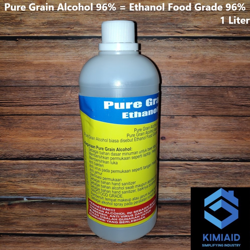 Grosir Pure Grain Alcohol 1 Liter  Ethanol Food Grade 96 Persen 1 Liter  Alkohol 96  Hand Sanitizer