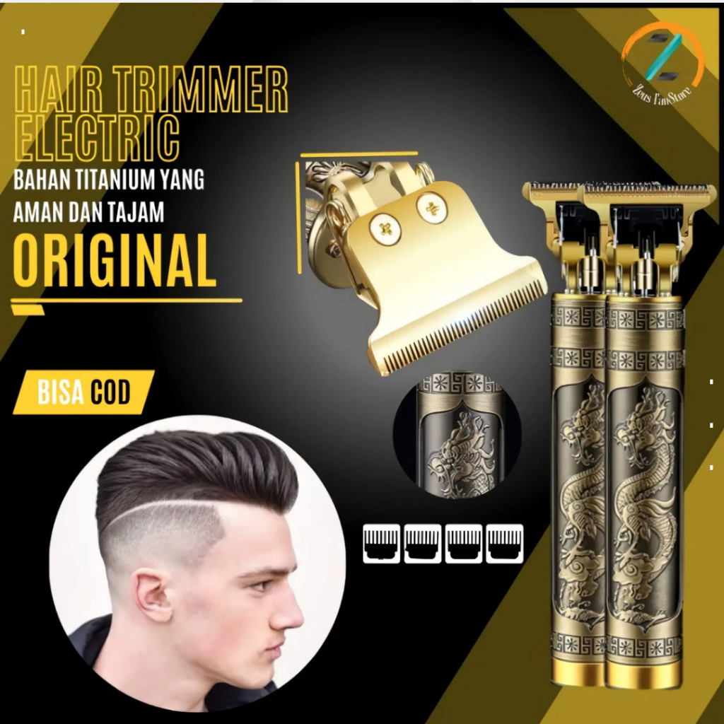 HAIR CLIPPER VINTAGE T9 DRAGON Alat Cukur Rambut Elektrik Original Garansi asli / Mesin Pencukur Ram