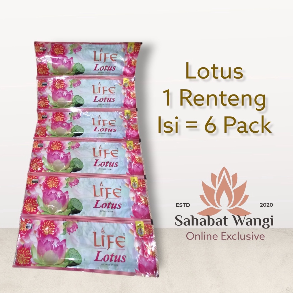 HARGA GROSIR Hio Dupa India Darshan Lotus 1 Renteng  6 Pack serbuuu