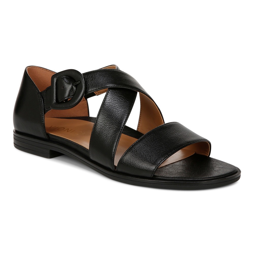 Vionic Pacifica Black Sandal Wanita