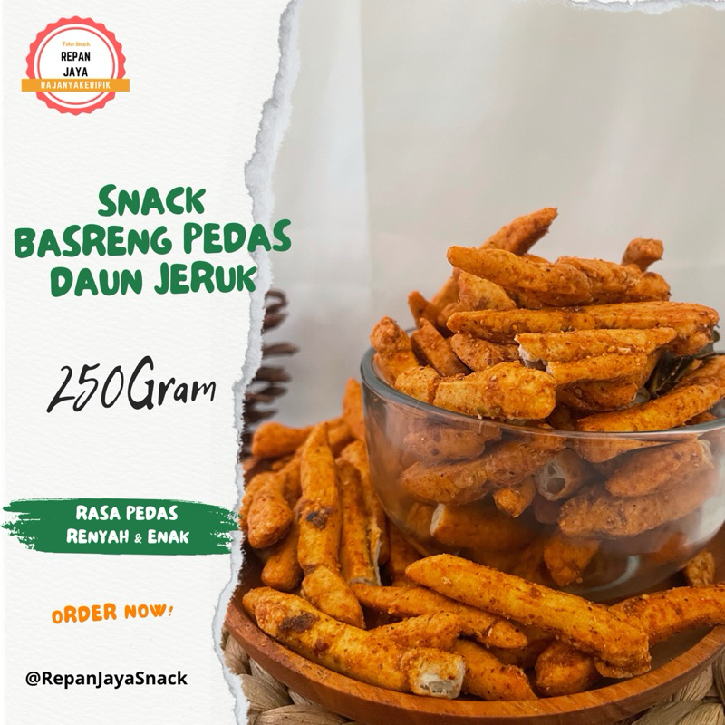 

Basreng Stik Pedas Daun Jeruk / Baso Goreng Pedas