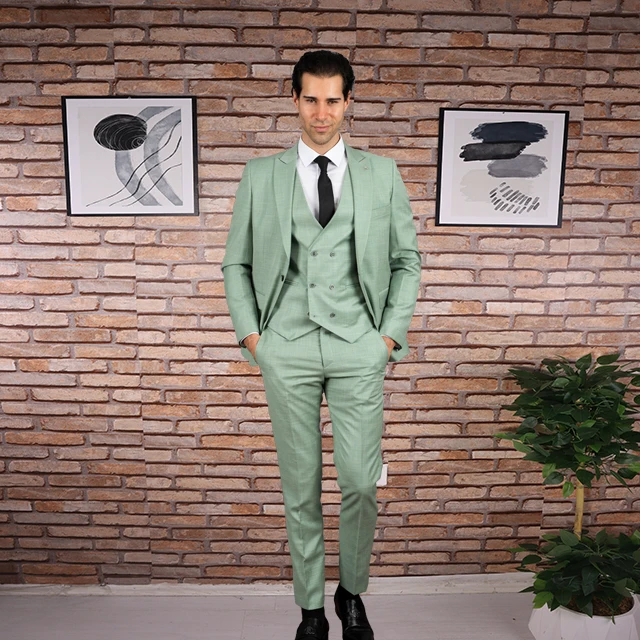 SILAS - 3IN1 setelan jas pria SAGE GREEN / jas pria slim fit / jas pria / jaz pria / blazer / blazer