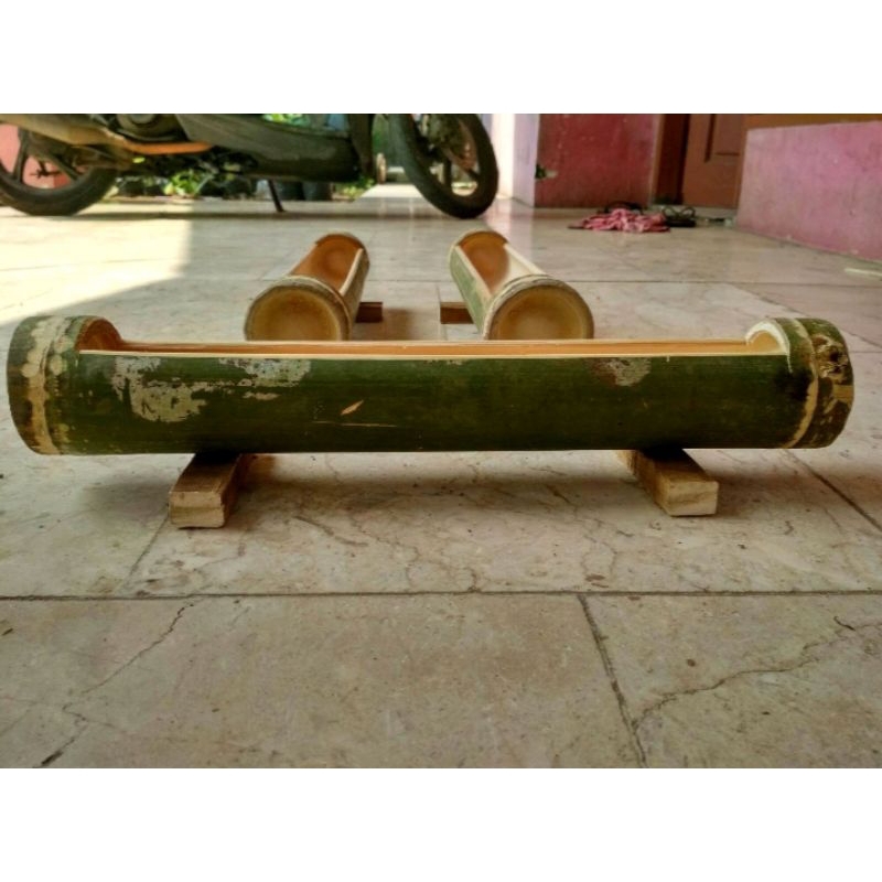 BAMBU TEMPAT PAKAN AYAM TERNAK ANTI TUMPAH