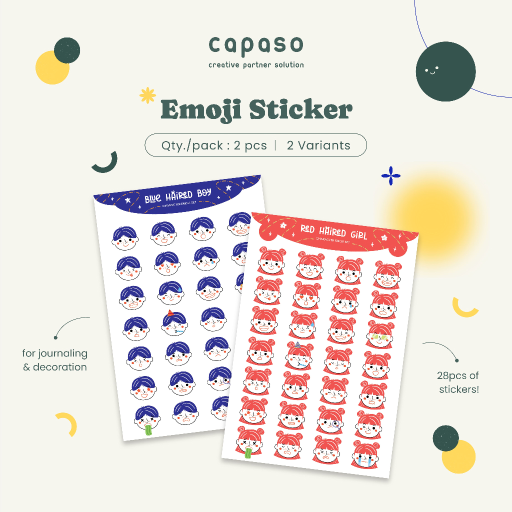 

Stiker Emoji / Sticker Ekspresi / Face Sticker Lucu Boys and Girls