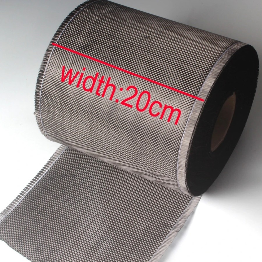 Carbon Fiber Serat Karbon Lembaran Lebar 20cm Carbon Fiber Plain Weave 200gsm Carbon Composite Mater