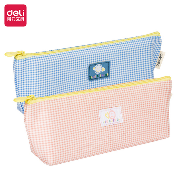 

Kotak Pensil Deli Pencil Case Lucu Motif Patern Warna Pastel