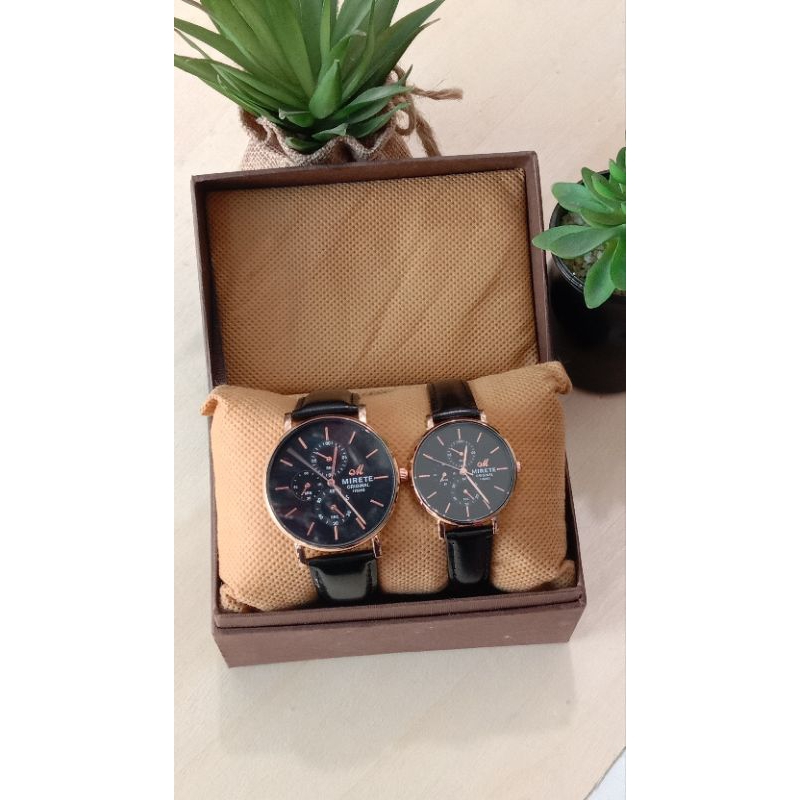 JAM TANGAN MIRETE KULIT COUPLE TAHAN AIR