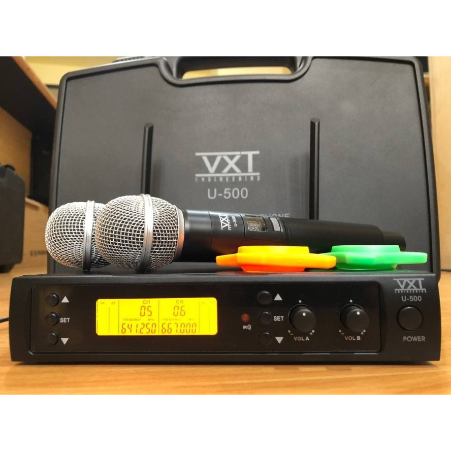 Microphone Wireless VXT U-500 UHF Dual Handheld