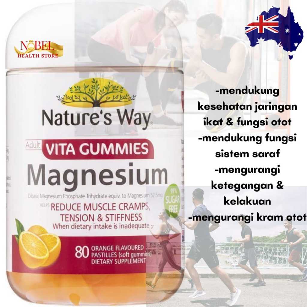 nature's way vita gummies adult magnesium 80 gummies