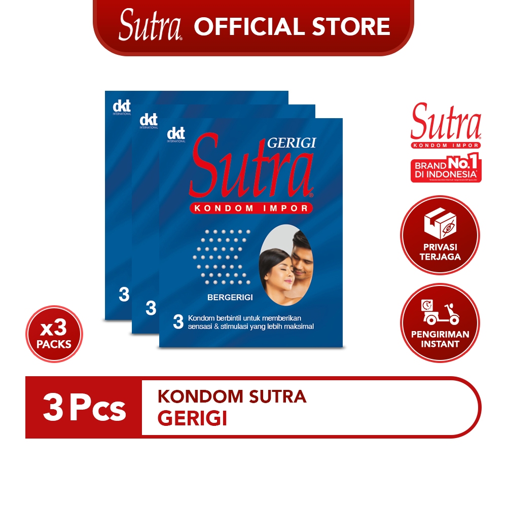 Kondom Sutra Gerigi - 3 Pcs x 3