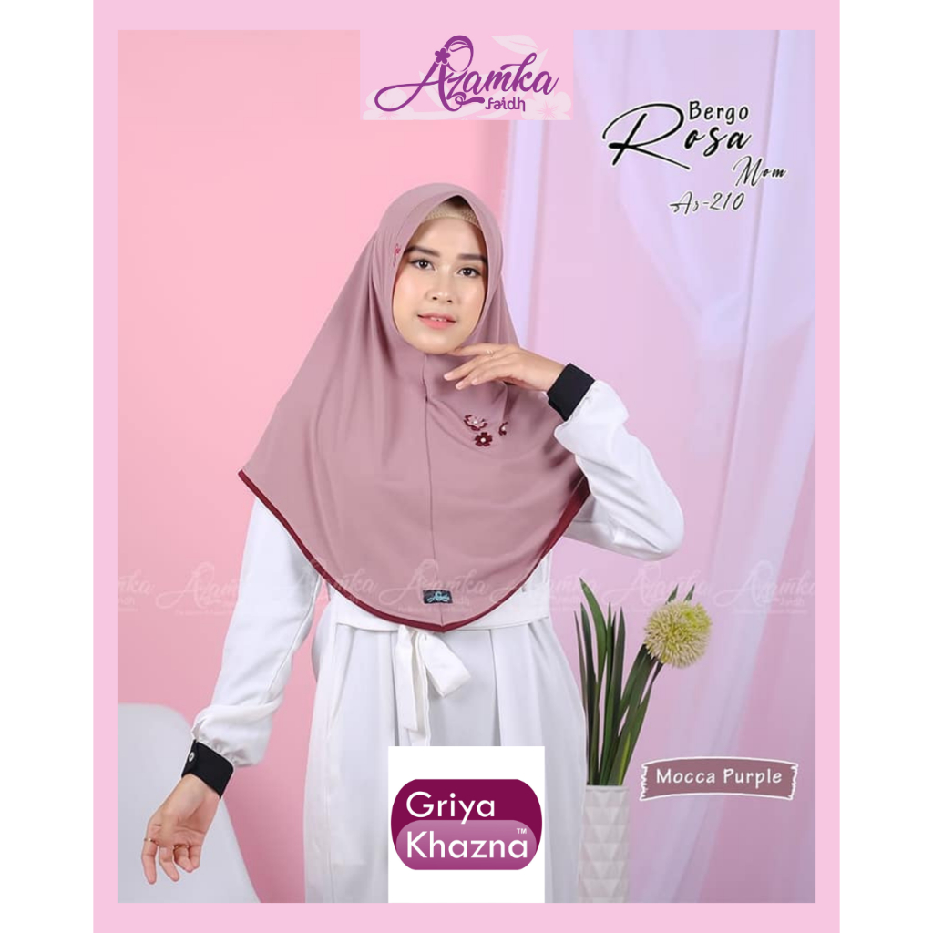 Kerudung Jilbab Instan Azamka Bergo Rosa
