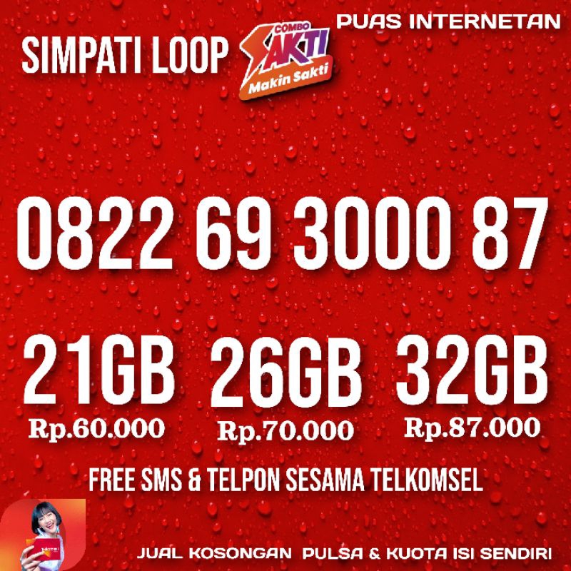 Kartu Perdana Simpati loop Nomor Cantik Telkomsel Simpati loop