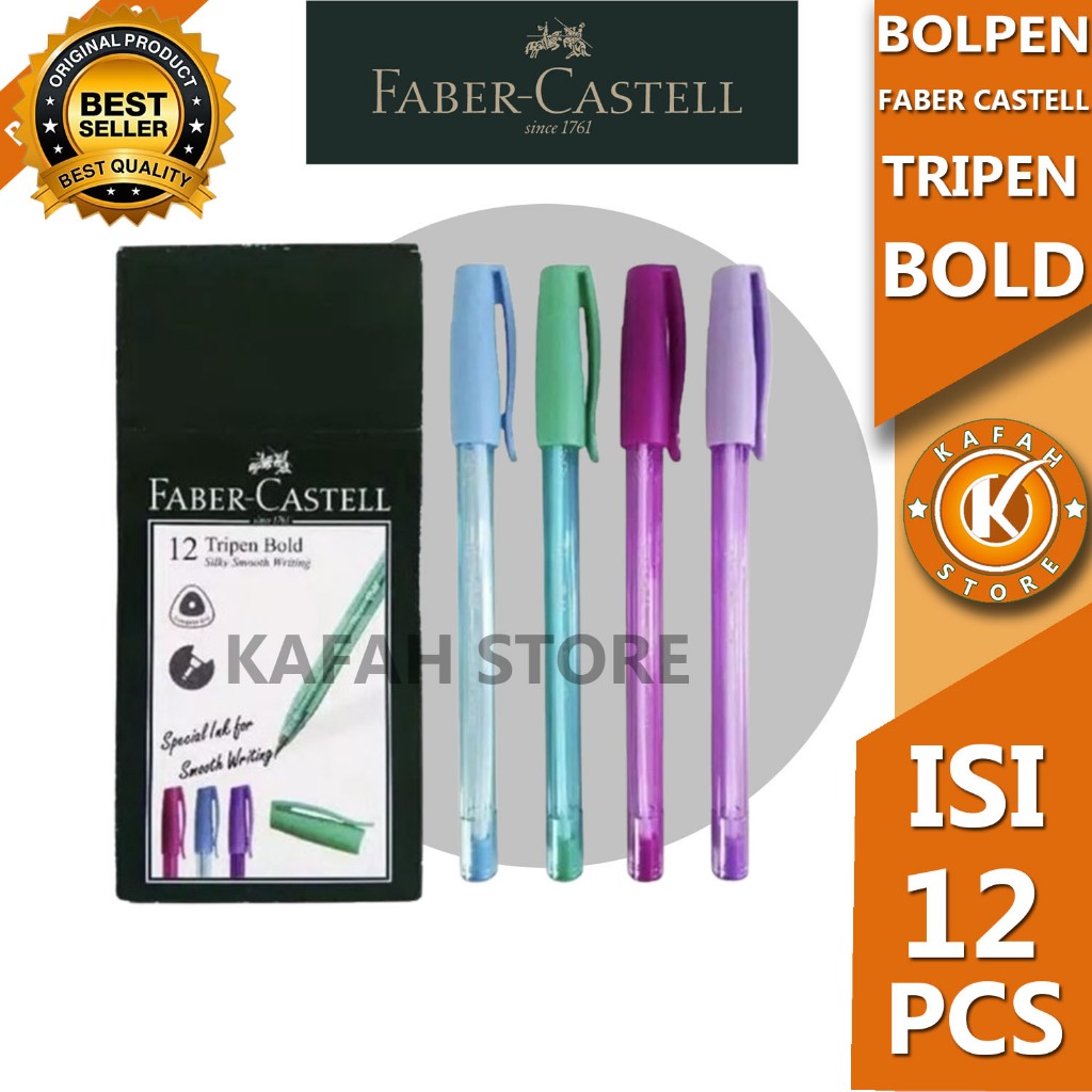 

PULPEN FABER CASTELL 12 TRIPEN BLOD ISI 12 PCS KAFAH STORE