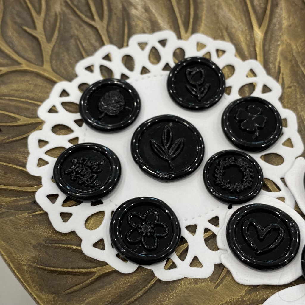 

10 Pcs BLACK MINI Wax Seal Instan Untuk Journaling Jurnal Bujo Scrapbook