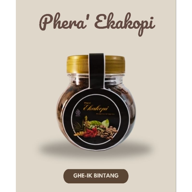 

Kopi instan dengan jahe merah dan madu Phera' Ekakopi