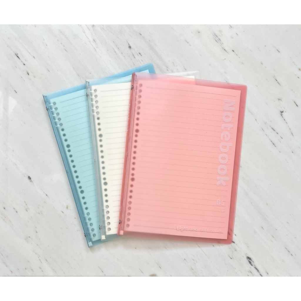 

B515 Koob. Compact Slim B5 Loose Leaf Ring Refillable Binder Notebook