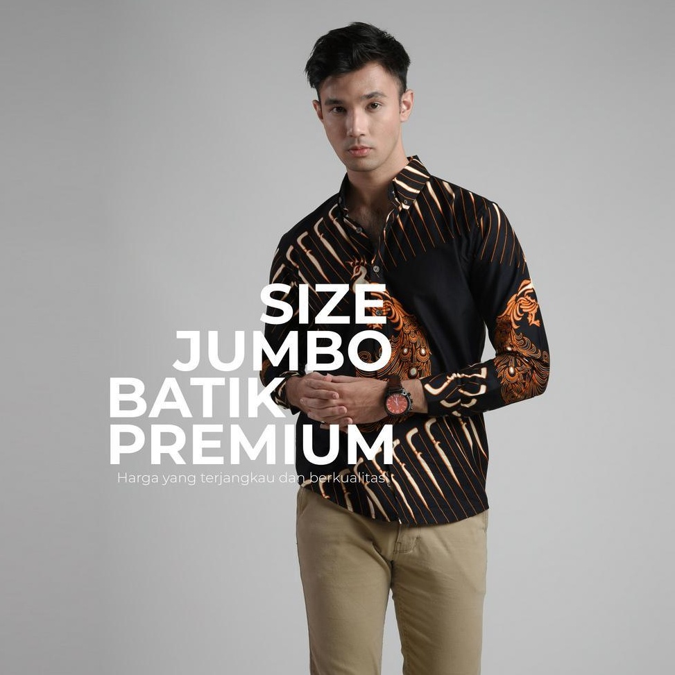 DGM Fashion Kemeja Batik Pria Lengan Panjang big size Kemeja batik jumbo kemeja batik big size 31