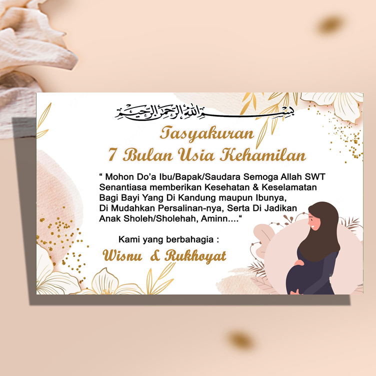 

Cetak KARTU / STIKER TASYAKURAN KEHAMILAN 4 BULANAN / 7 BULANAN w44