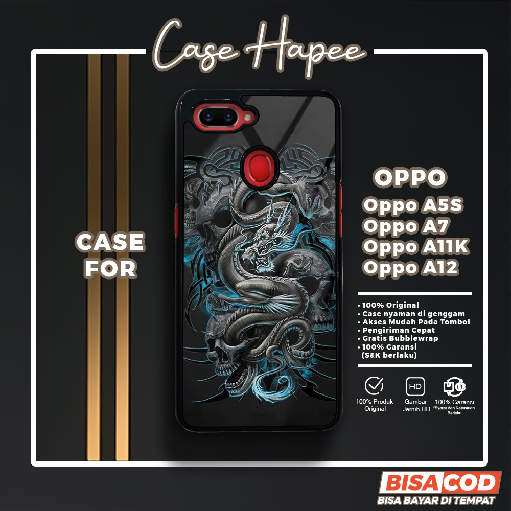 Case Oppo A5S A7 A11K A12 Casing Oppo A5S A7 A11K A12 [DRGN] Casehapee Case Glossy Case Aesthetic Cu