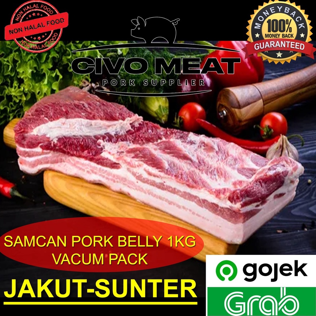 

GROSIR Daging Babi FRESH Samcan Pork Belly 1kg serbuuu