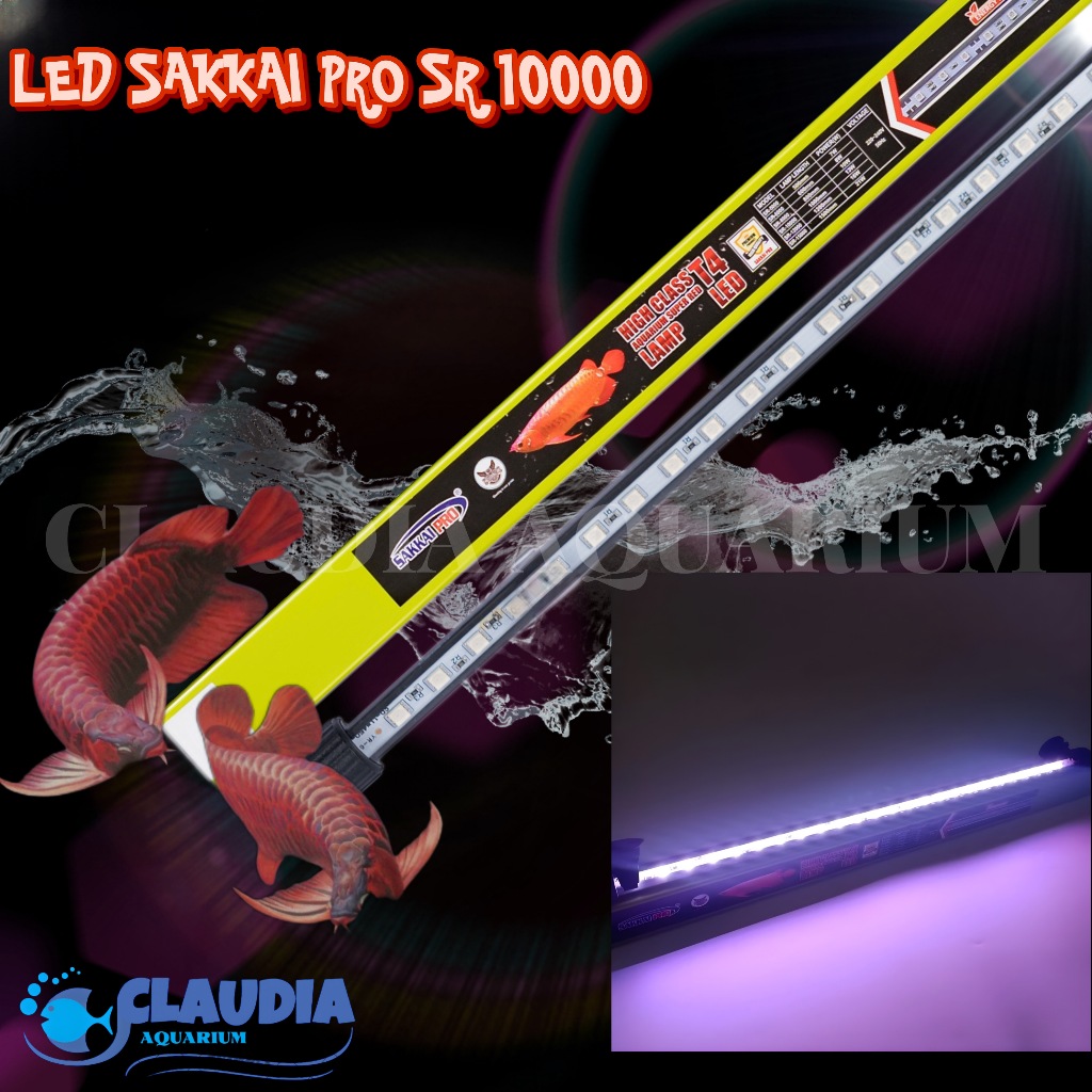 Lampu LED SAKKAI PRO T4 SR 10000 100 CM 13 Watt Lampu Soft Tanning Arwana Lampu Celup Aquarium Aquas