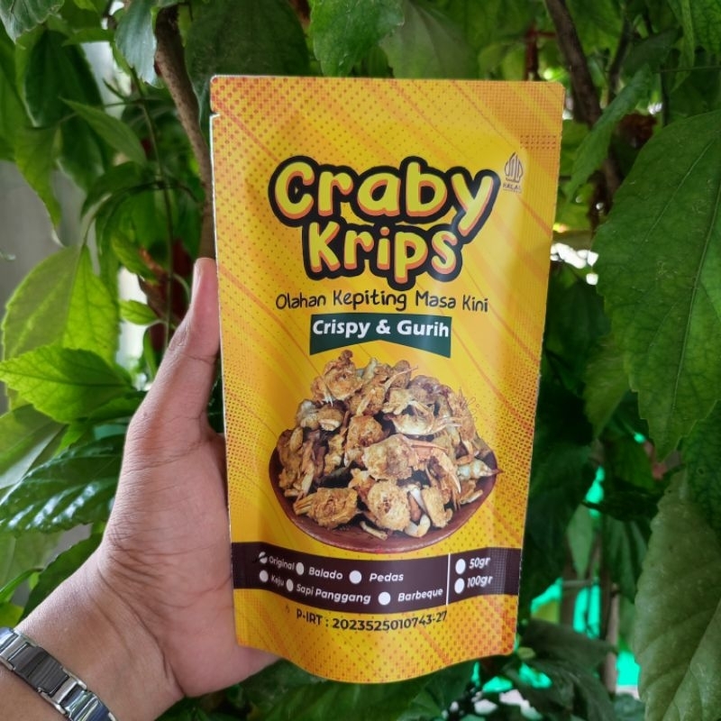 

CRABY KRIPS 50gr - MAKANAN SNACK BABY CRAB CRISPY PERTAMA DI GRESIK BABYCRAB KILOAN